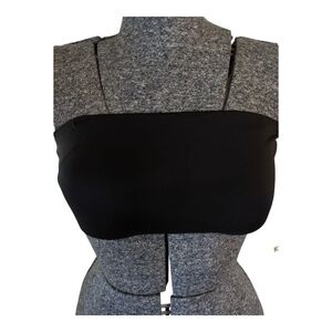 NWT True & Co Buttery Soft Convertible Bandeau Bra Size XL Black